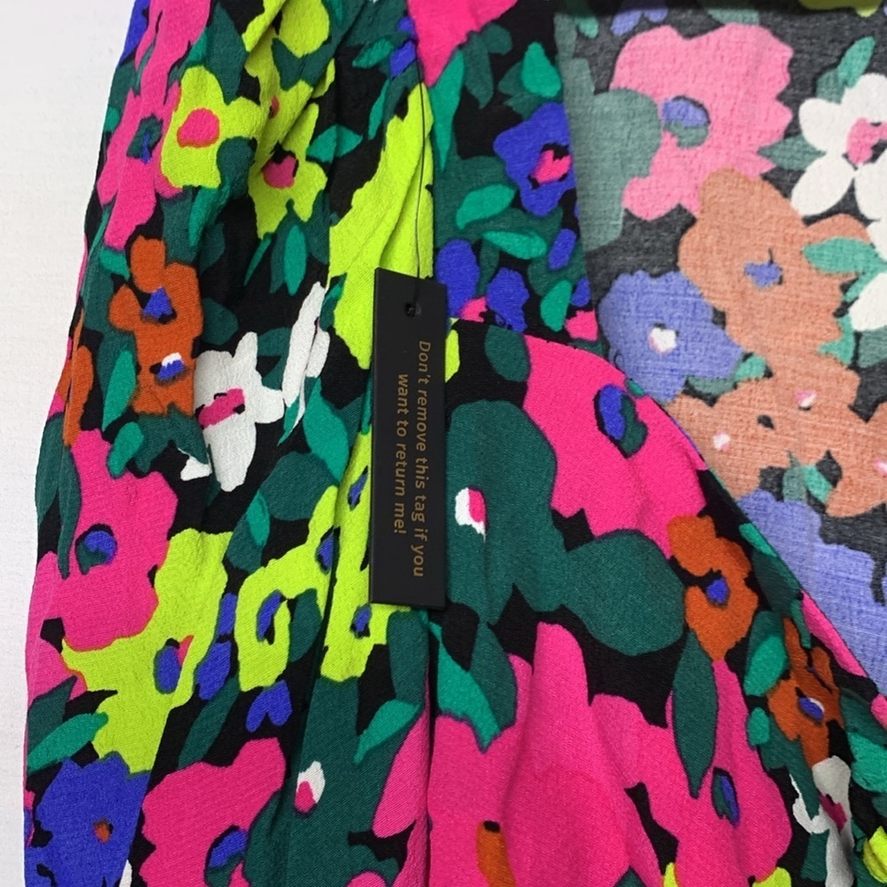 AFRM Vibrant Floral Tie-Front Blouse - Picture 8 of 14